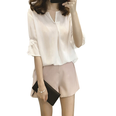 EFINNY New Women Summer Petal Sleeve White Shirt harajuku Blouse Loose Shirts elegant blusas femininas
EFINNY New Women Summer Petal Sleeve White Shirt harajuku Blouse Loose Shirts elegant blusas femininas