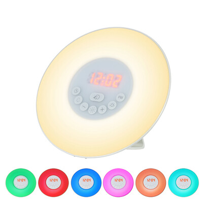 Wake Up Light Alarm Clock SunriseSunset Simulation Digital Clock with FM Radio 7 Colors Light Nature Sounds Snooze Function Touch
Wake Up Light Alarm Clock SunriseSunset Simulation Digital Clock with FM Radio 7 Colors Light Nature Sounds Snooze Function Touch