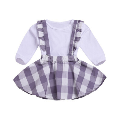 Newborn Baby Girls Clothes Long Sleeve White T-Shirt TopPlaid Skirt 2pcs Toddler Baby Clothes For Girl Costume Cotton Outfits
Newborn Baby Girls Clothes Long Sleeve White T-Shirt TopPlaid Skirt 2pcs Toddler Baby Clothes For Girl Costume Cotton Outfits