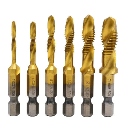 Hex Shank Metric Thread -3M-4M5M6M-8M-10 Titanium-Coated HSS Drill&Tap Bits HSS4241 Hardness is Suitable for WoodPlasti
Hex Shank Metric Thread -3M-4M5M6M-8M-10 Titanium-Coated HSS Drill&Tap Bits HSS4241 Hardness is Suitable for WoodPlasti