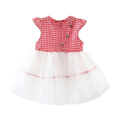 Summer Casual Baby Girls Patchwork Design Flare Sleeve Plaid Dress Cotton Mesh Kids Toddler Sundress
Summer Casual Baby Girls Patchwork Design Flare Sleeve Plaid Dress Cotton Mesh Kids Toddler Sundress