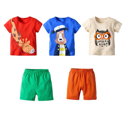 5 Pack Summer Baby Boy Clothes set Cartoon Animal Print Short Sleeve T-Shirt Shorts Casual Outfits Clothes Set
5 Pack Summer Baby Boy Clothes set Cartoon Animal Print Short Sleeve T-Shirt Shorts Casual Outfits Clothes Set