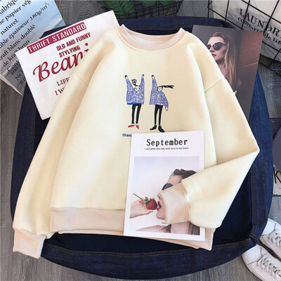 New Autumn Winter Loose Wild Double Cartoon Pattern Round Neck Pullover Clothes Women
New Autumn Winter Loose Wild Double Cartoon Pattern Round Neck Pullover Clothes Women