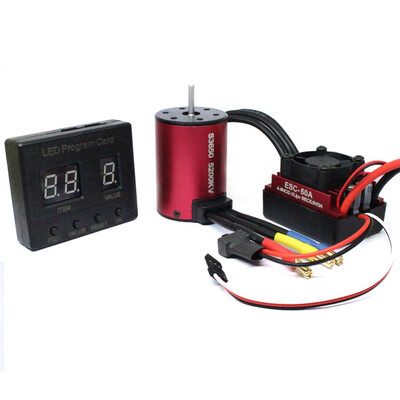 Tailored S3650 5200KV Brushless Motor60A ESC Program Card Combo For 110 RC Car Truck
Tailored S3650 5200KV Brushless Motor60A ESC Program Card Combo For 110 RC Car Truck