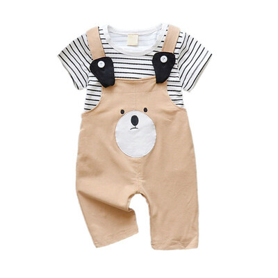 Summer Baby Girls Clothes Set Cute Striped T-shirt Suspender Pants Kids 2PCS Outfit Set
Summer Baby Girls Clothes Set Cute Striped T-shirt Suspender Pants Kids 2PCS Outfit Set