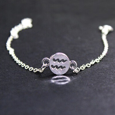 Silver 12 Constellations Charm Bracelet Astrology Star Sign Guardian Chain Bracelet Women Hand Chain Jewelry
Silver 12 Constellations Charm Bracelet Astrology Star Sign Guardian Chain Bracelet Women Hand Chain Jewelry