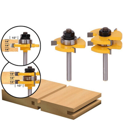 2 pcs 8mm Shank Tongue & Groove Joint Assemble Router Bits T-Slot Milling Cutter for Wood Woodwork Cutting Tools
2 pcs 8mm Shank Tongue & Groove Joint Assemble Router Bits T-Slot Milling Cutter for Wood Woodwork Cutting Tools