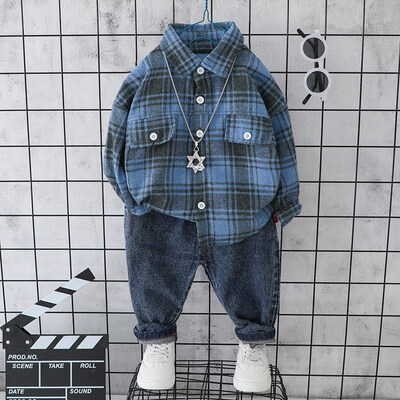 Children Summer Cartoon Plaid Printed Long Sleeve T-shirt Lapel Casual TopsDenim Pants
Children Summer Cartoon Plaid Printed Long Sleeve T-shirt Lapel Casual TopsDenim Pants