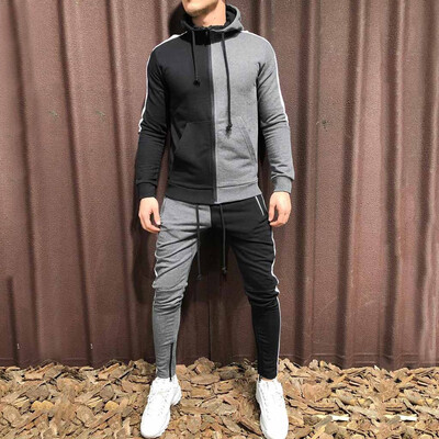 Toponeto Mens Autumn Patchwork Zipper Sweatshirt Top Pants Sets Sports Suit Tracksuit
Toponeto Mens Autumn Patchwork Zipper Sweatshirt Top Pants Sets Sports Suit Tracksuit