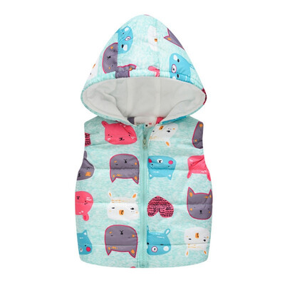 Autumn Winter Warm Kids Vests Girls Cartoon Outerwear Children Sleeveless Hooded Jackets Gilet Baby Cotton Coats 2019
Autumn Winter Warm Kids Vests Girls Cartoon Outerwear Children Sleeveless Hooded Jackets Gilet Baby Cotton Coats 2019