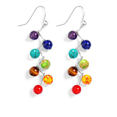 Colorful Seven Kinds of Natural Stone Beads Stud Drop Dangle Earring for Women
Colorful Seven Kinds of Natural Stone Beads Stud Drop Dangle Earring for Women