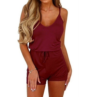 Womens Fashion Solid V-Neck Lace Up Sleeveless Party Loose Jumpsuit Rompers Playsuit
Womens Fashion Solid V-Neck Lace Up Sleeveless Party Loose Jumpsuit Rompers Playsuit