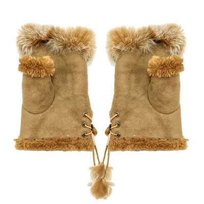 Womens Thick Plush Fingerless Gloves Mittens Cute Solid Winter Faux Fur Half Finger Gloves Fur Lined Coral Fleece String Gloves
Womens Thick Plush Fingerless Gloves Mittens Cute Solid Winter Faux Fur Half Finger Gloves Fur Lined Coral Fleece String Gloves