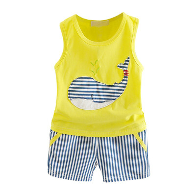 Summer Children Clothing Set Baby Boys Girls Clothes Lovely Cartoon Cotton Vest Striped Pants 2 Pieces Kids Clothes Set
Summer Children Clothing Set Baby Boys Girls Clothes Lovely Cartoon Cotton Vest Striped Pants 2 Pieces Kids Clothes Set