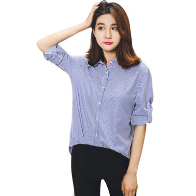 ROPALIA Turn-Down Neck Long Sleeve Stripe Women Blouse Plaid Shirts Vintage Women Tops Blouses Loose Lattice Blusa Feminina
ROPALIA Turn-Down Neck Long Sleeve Stripe Women Blouse Plaid Shirts Vintage Women Tops Blouses Loose Lattice Blusa Feminina