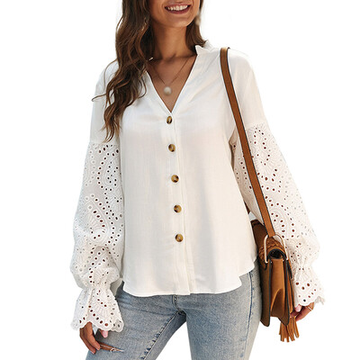 New Womens Autumn Winter Fashion Casual All-match Long-sleeved V-neck Hollow Decoration Solid Color Shirt Blouse Top
New Womens Autumn Winter Fashion Casual All-match Long-sleeved V-neck Hollow Decoration Solid Color Shirt Blouse Top