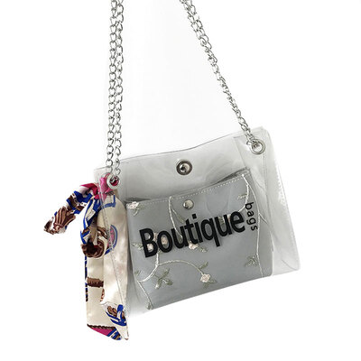 Embroidered Women Fashion Transparent Case Casual Girls Silk Scarf Chain Jelly Color Package Korean Version Wild Messenger Bag
Embroidered Women Fashion Transparent Case Casual Girls Silk Scarf Chain Jelly Color Package Korean Version Wild Messenger Bag