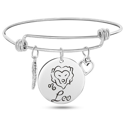 12 Constellation Wire Stainless Steel Bracelet Birthstone Bangle Bracelets Charm Bracelet
12 Constellation Wire Stainless Steel Bracelet Birthstone Bangle Bracelets Charm Bracelet