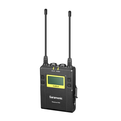 Saramonic UwMic9 kit1 96-Channel Digital UHF Wireless Lavalier Microphone System Includes RX9 Portable Receiver TX9 Transmitter 
Saramonic UwMic9 kit1 96-Channel Digital UHF Wireless Lavalier Microphone System Includes RX9 Portable Receiver TX9 Transmitter