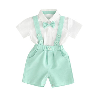 6M-4T Summer Children Baby Boys Casual Short Sleeve Solid Print Shirt Tops With BowknotStrap Shorts Costume Set
6M-4T Summer Children Baby Boys Casual Short Sleeve Solid Print Shirt Tops With BowknotStrap Shorts Costume Set