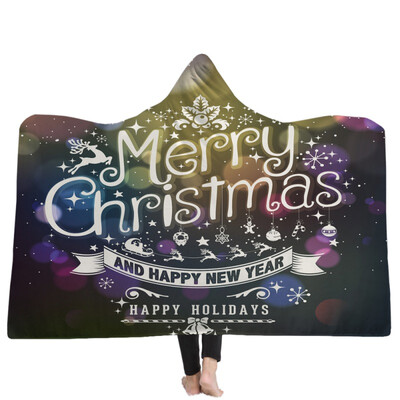 Merry Christmas Hooded Blanket Fleece Wearable Throw Blanket Christmas Gift New Year Gift Soft Warm Decoration Home Textile
Merry Christmas Hooded Blanket Fleece Wearable Throw Blanket Christmas Gift New Year Gift Soft Warm Decoration Home Textile