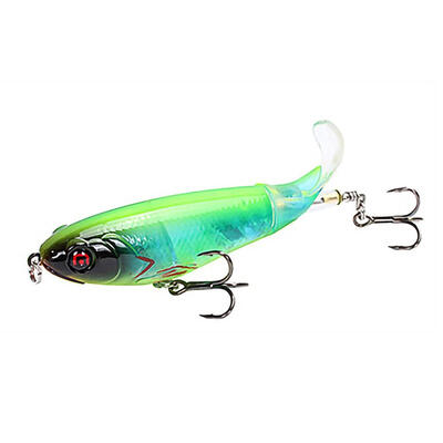Fishing Lure Whopper Popper Topwater Artificial Hard Bait 3D Eyes Plopper With Soft Rotating Tail Fishing Tackle
Fishing Lure Whopper Popper Topwater Artificial Hard Bait 3D Eyes Plopper With Soft Rotating Tail Fishing Tackle