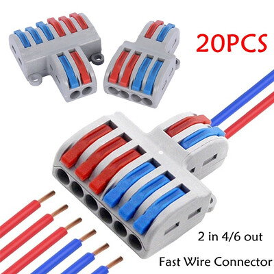 51020pcs Mini 2 in 46 out Fast Wire Connector Universal Wiring Cable Connector Push-in Conductor Terminal Block
51020pcs Mini 2 in 46 out Fast Wire Connector Universal Wiring Cable Connector Push-in Conductor Terminal Block