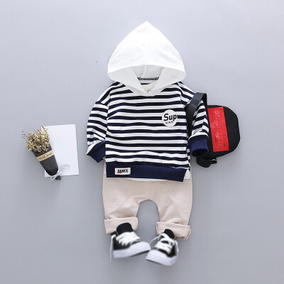 High Quality Autumn Children Baby Boys Casual Long Sleeve Striped Hoodie Sweatshirt TopsPants Trouser Costume Set
High Quality Autumn Children Baby Boys Casual Long Sleeve Striped Hoodie Sweatshirt TopsPants Trouser Costume Set