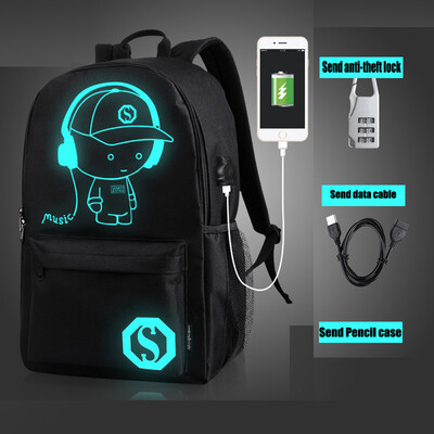 Gobestart USB External Charging Laptop Noctilucent Cartoon School Bags Student Backpack
Gobestart USB External Charging Laptop Noctilucent Cartoon School Bags Student Backpack