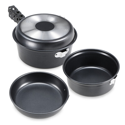 Outdoor Camping Pot Set Non-stick Camping Cookware 2-3 Person Cook Set Nonstick Pot Pans for Backpacking Hiking Picnic
Outdoor Camping Pot Set Non-stick Camping Cookware 2-3 Person Cook Set Nonstick Pot Pans for Backpacking Hiking Picnic