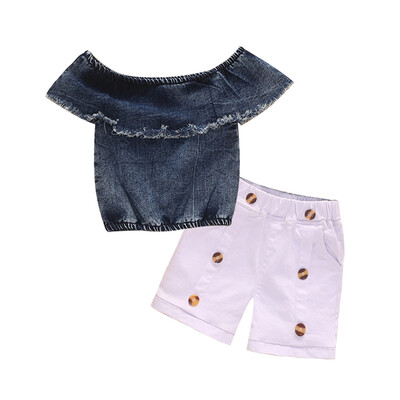 Lovely Children Set 2-7T New Baby Girls Short Sleeve Off-shoulder T-shirt TopsShorts Suits Casual Outfits Sets
Lovely Children Set 2-7T New Baby Girls Short Sleeve Off-shoulder T-shirt TopsShorts Suits Casual Outfits Sets