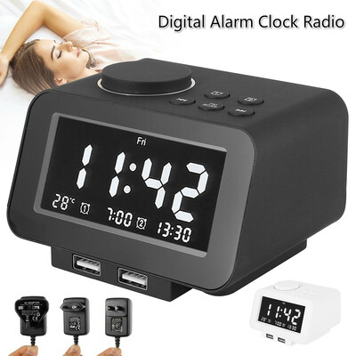Digital Alarm Clock Radio Dual Alarm with Radio wSleep Timer Snooze 2 USB Charging Ports
Digital Alarm Clock Radio Dual Alarm with Radio wSleep Timer Snooze 2 USB Charging Ports