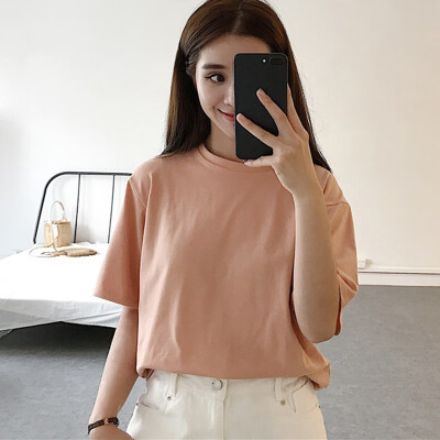 Women Summer Solid V-Neck T-shirt Female Casual Short Sleeve Basic Tees Ladies Loose Tops 2019 Plus Size Feminina Tshirt
Women Summer Solid V-Neck T-shirt Female Casual Short Sleeve Basic Tees Ladies Loose Tops 2019 Plus Size Feminina Tshirt