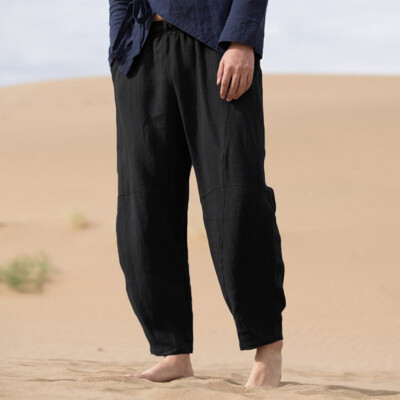 Tailored Mens Vintage Summer Casual Solid Drawstring Cotton Linen Long Pants Trousers
Tailored Mens Vintage Summer Casual Solid Drawstring Cotton Linen Long Pants Trousers