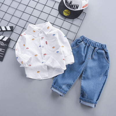 Baby Boy Clothes Cartoon Car Print Children Set Novel Popular Shirt Jeans Soft 2pcs Boy Set 0-4T Cute Toddler Boy Clothes
Baby Boy Clothes Cartoon Car Print Children Set Novel Popular Shirt Jeans Soft 2pcs Boy Set 0-4T Cute Toddler Boy Clothes