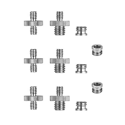 14"-20&38"-16 Threaded Screw Adapter Mount Set Reducer Bushing Converter for Camera Tripod Monopod Ballhead Light Stand
14"-20&38"-16 Threaded Screw Adapter Mount Set Reducer Bushing Converter for Camera Tripod Monopod Ballhead Light Stand