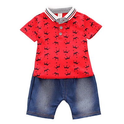 Summer Baby Boys Short Sleeve Crown Print Tops Blouse ShirtShorts Children Casual Outfits Sets
Summer Baby Boys Short Sleeve Crown Print Tops Blouse ShirtShorts Children Casual Outfits Sets