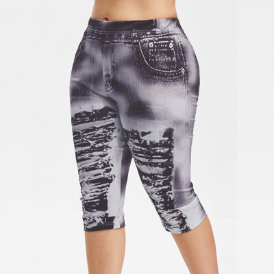 Gobestart Women Fashion High Waist Yoga Pants Plus Size 3D Ripped Jean Print Legging
Gobestart Women Fashion High Waist Yoga Pants Plus Size 3D Ripped Jean Print Legging