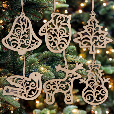 Gobestart 6Pcs New Christmas Tree Ornaments Hanging Xmas Tree Party Decor Wooden Pendant
Gobestart 6Pcs New Christmas Tree Ornaments Hanging Xmas Tree Party Decor Wooden Pendant
