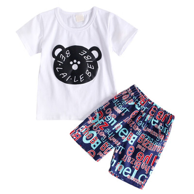 Summer baby girl clothes cotton Bear Pattern Short Sleeve Cartoon Toddler boys t-shirtsShorts Casual Outfits Sets
Summer baby girl clothes cotton Bear Pattern Short Sleeve Cartoon Toddler boys t-shirtsShorts Casual Outfits Sets