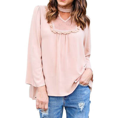 Womens Summer Casual Chiffon Lace Hellow Out V-neck Tops Blouse Loose Long Sleeve Shirt
Womens Summer Casual Chiffon Lace Hellow Out V-neck Tops Blouse Loose Long Sleeve Shirt