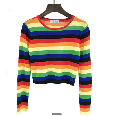 sweaters women o-neck long sleeve autumn sweater fashion rainbow knitted pullovers Female 2019 new winter sweaters Slim pullover
sweaters women o-neck long sleeve autumn sweater fashion rainbow knitted pullovers Female 2019 new winter sweaters Slim pullover