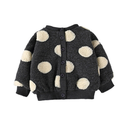 Coat Baby Girls Coat Cotton Thickening Polka Dot Long Sleeve Single-Breasted Jacket Autumn And Winter
Coat Baby Girls Coat Cotton Thickening Polka Dot Long Sleeve Single-Breasted Jacket Autumn And Winter