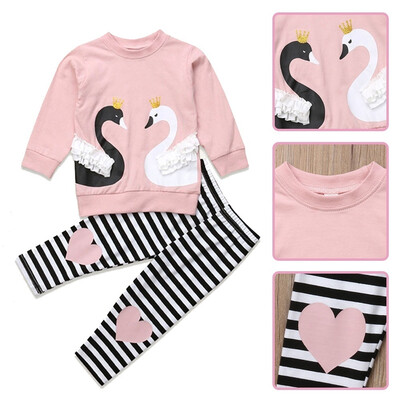 1-6 Years 2pcsset Kids Baby Girls Outfit Double Swan T-shirt Leggings Set Clothes 1-6 Years
1-6 Years 2pcsset Kids Baby Girls Outfit Double Swan T-shirt Leggings Set Clothes 1-6 Years