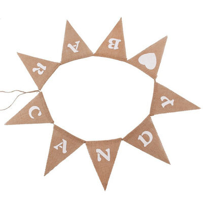 Fabric Banners Imitated Burlap Pennant Banner Flag Bunting Hanging Decoration For Party Decoration
Fabric Banners Imitated Burlap Pennant Banner Flag Bunting Hanging Decoration For Party Decoration