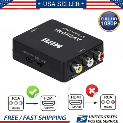 New Converts Analog Composite Input To HDMI 1080p 60HZ Output White RCA To HDMI Converter
New Converts Analog Composite Input To HDMI 1080p 60HZ Output White RCA To HDMI Converter