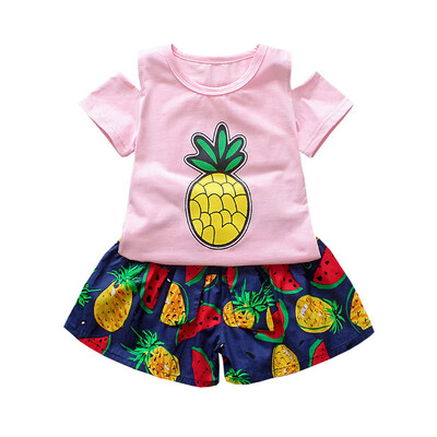 Summer Children Clothing Baby Girls Clothes Casual Pineapple Print Short Sleeve T-shirtShorts Suits Costume Set
Summer Children Clothing Baby Girls Clothes Casual Pineapple Print Short Sleeve T-shirtShorts Suits Costume Set