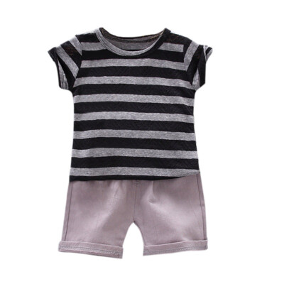 Kids Clothes Summer Baby Boys Short Sleeve Stripe Print Tops Blouse T-shirtDenim Shorts Casual Outfits Sets
Kids Clothes Summer Baby Boys Short Sleeve Stripe Print Tops Blouse T-shirtDenim Shorts Casual Outfits Sets
