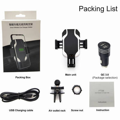 2-in-1 Infrared Sensor Wireless Charger Car Bracket QC30 Car Charger for SamSung S9S8Note9 for iPhone XSXRX 88 Plus
2-in-1 Infrared Sensor Wireless Charger Car Bracket QC30 Car Charger for SamSung S9S8Note9 for iPhone XSXRX 88 Plus