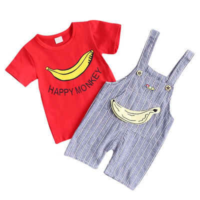 Kids Girls Short Sleeve T-shirt Summer with Banana Print Stripe Strap Pants 2 Pcs Outfits Set Cotton Casual Cute Sets
Kids Girls Short Sleeve T-shirt Summer with Banana Print Stripe Strap Pants 2 Pcs Outfits Set Cotton Casual Cute Sets